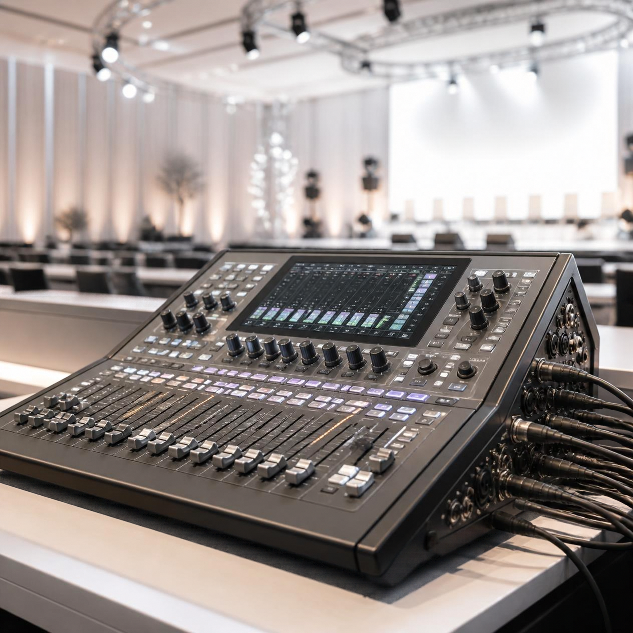 Mischpult für den Audiomitschnitt