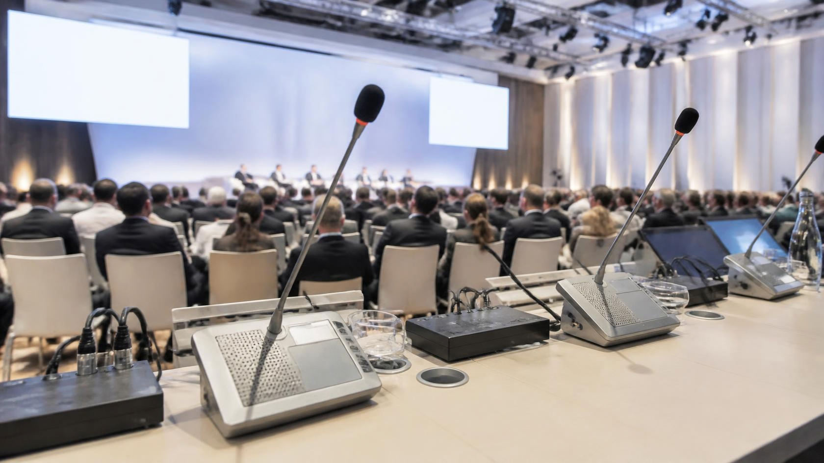 Konferenzsysteme mieten – Delegiertensprechstellen von Konfetech