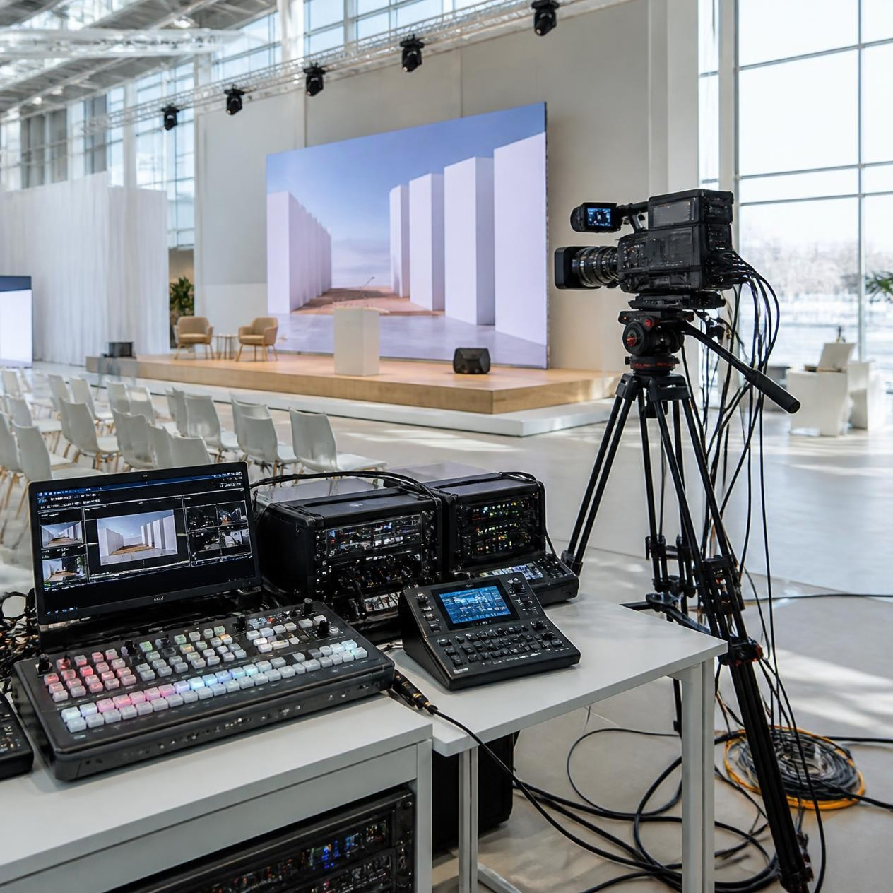Hybride Veranstaltungen mit Livestreaming und Dolmetschern