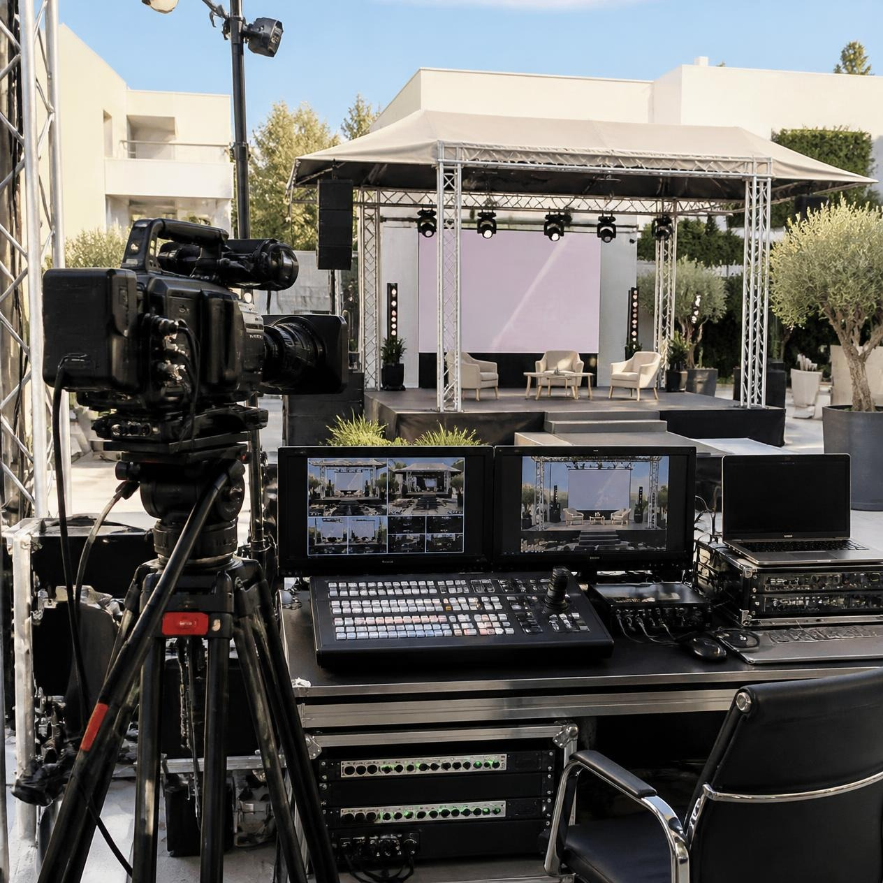 Videotechnik bei einer Outdoor Event